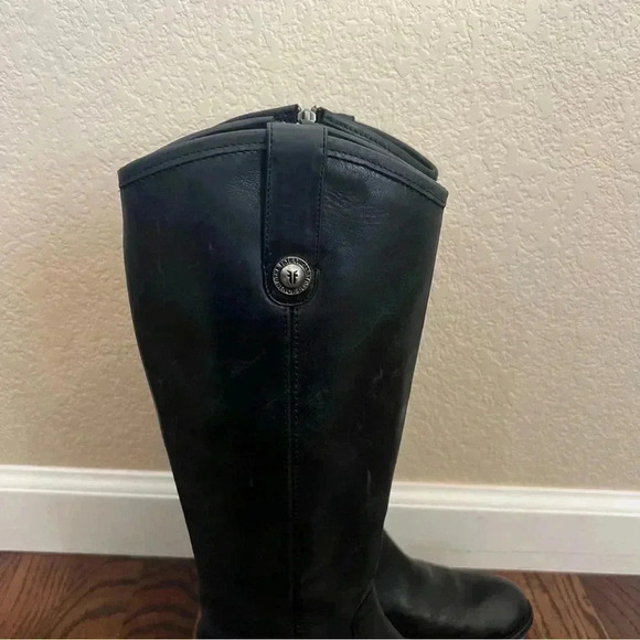Frye Melissa Button Tabs Black Riding Knee High Boots Women Sz 6.5 B 3470412 - Picture 4 of 16